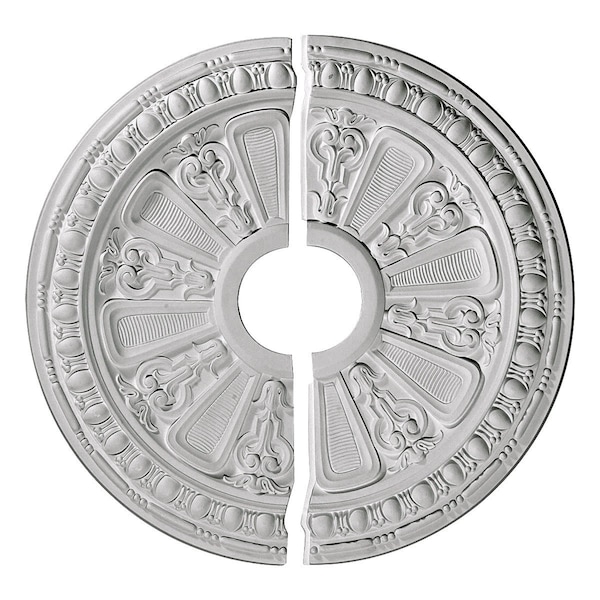 Ekena Millwork Raymond Ceiling Medallion, Two Piece (Fits Canopies up to 3 5/8"), 17 5/8"OD x 3 5/8"ID x 7/8"P CM17RA2 - main